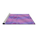 Sideview of Machine Washable Transitional Bright Lilac Purple Rug, wshpat1091pur