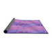 Thickness of Patterned Bright Lilac Purple Rug, pat1091pur