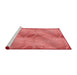 Sideview of Machine Washable Transitional Fire Red Rug, wshpat1091rd