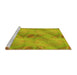 Sideview of Machine Washable Transitional Dark Golden Brown Rug, wshpat1091yw