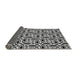 Thickness of Patterned Charcoal Black Rug, pat1093gry