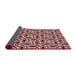 Thickness of Patterned Deep Rose Pink Rug, pat1093rd