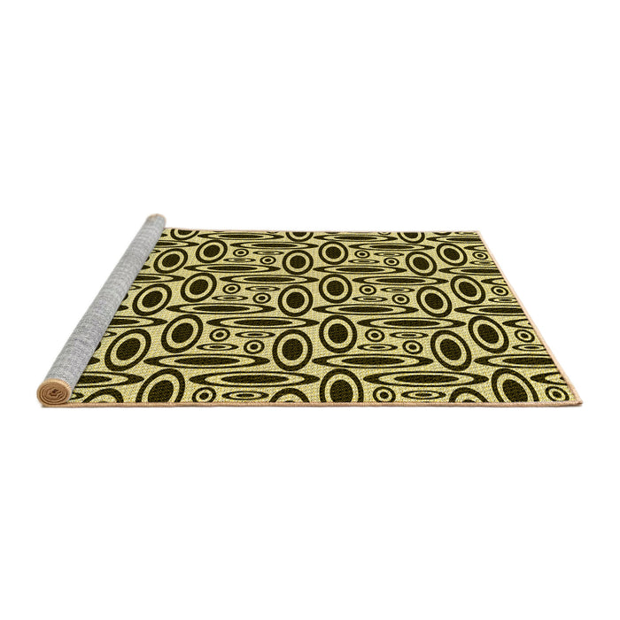 Sideview of Machine Washable Transitional Night Red Rug, wshpat1093yw