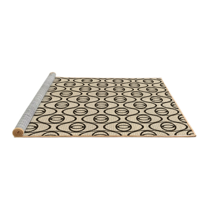 Sideview of Machine Washable Transitional Coffee Brown Rug, wshpat1094brn