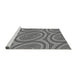 Sideview of Machine Washable Transitional Ash Gray Rug, wshpat1095gry