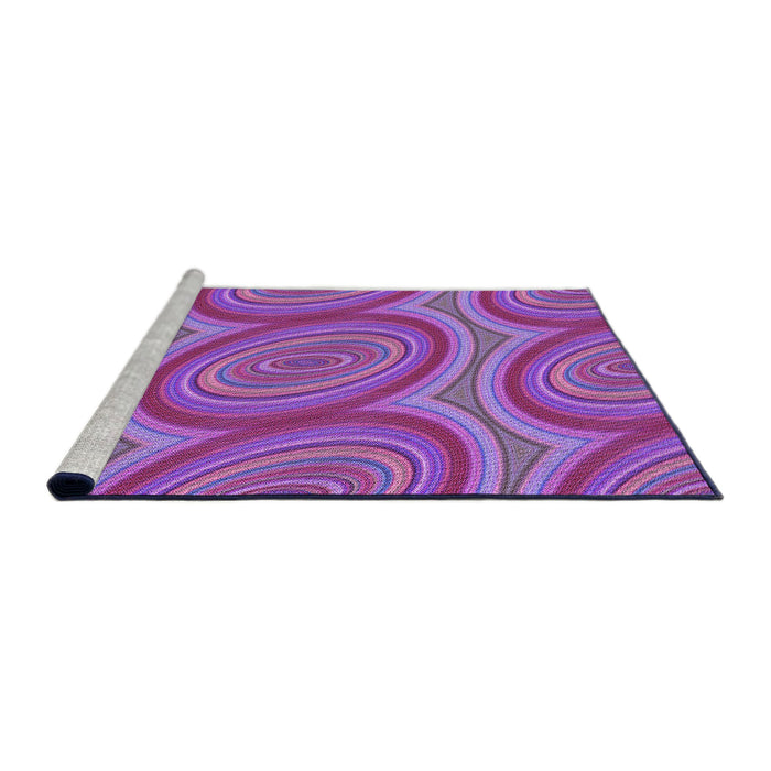Sideview of Machine Washable Transitional Purple Rug, wshpat1095pur