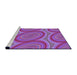 Sideview of Machine Washable Transitional Purple Rug, wshpat1095pur