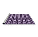 Sideview of Machine Washable Transitional Bright Lilac Purple Rug, wshpat1096pur