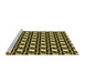 Sideview of Machine Washable Transitional Metallic Gold Rug, wshpat1096yw