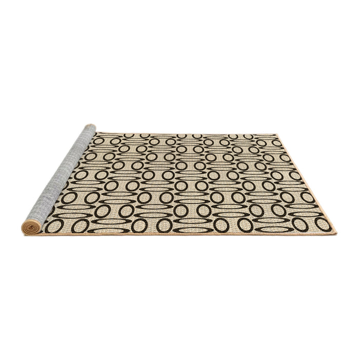 Sideview of Machine Washable Transitional Vanilla Gold Rug, wshpat1097brn
