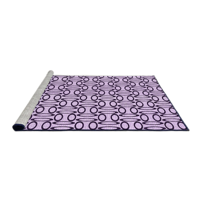 Sideview of Machine Washable Transitional Purple Rug, wshpat1097pur