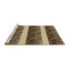 Sideview of Machine Washable Transitional Metallic Gold Rug, wshpat1099brn