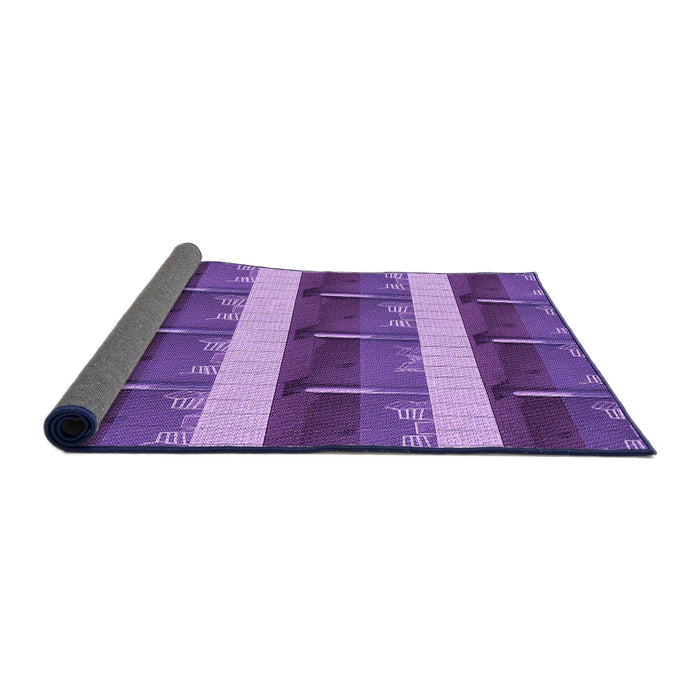 Thickness of Patterned Purple Rug, pat1099pur