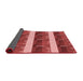 Thickness of Patterned Pastel Red Pink Rug, pat1099rd