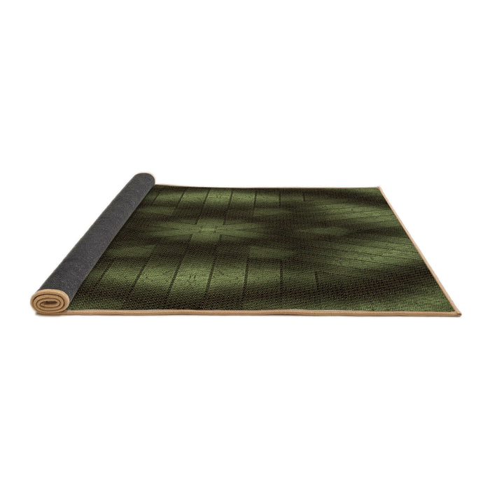 Thickness of Patterned Fern Green Rug, pat110brn