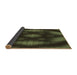 Thickness of Patterned Fern Green Rug, pat110brn