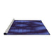 Sideview of Machine Washable Transitional Midnight Blue Rug, wshpat110pur