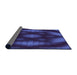 Thickness of Patterned Midnight Blue Rug, pat110pur