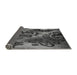 Thickness of Patterned Gunmetal Gray Rug, pat1100gry