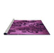 Sideview of Machine Washable Transitional Crimson Purple Rug, wshpat1100pur