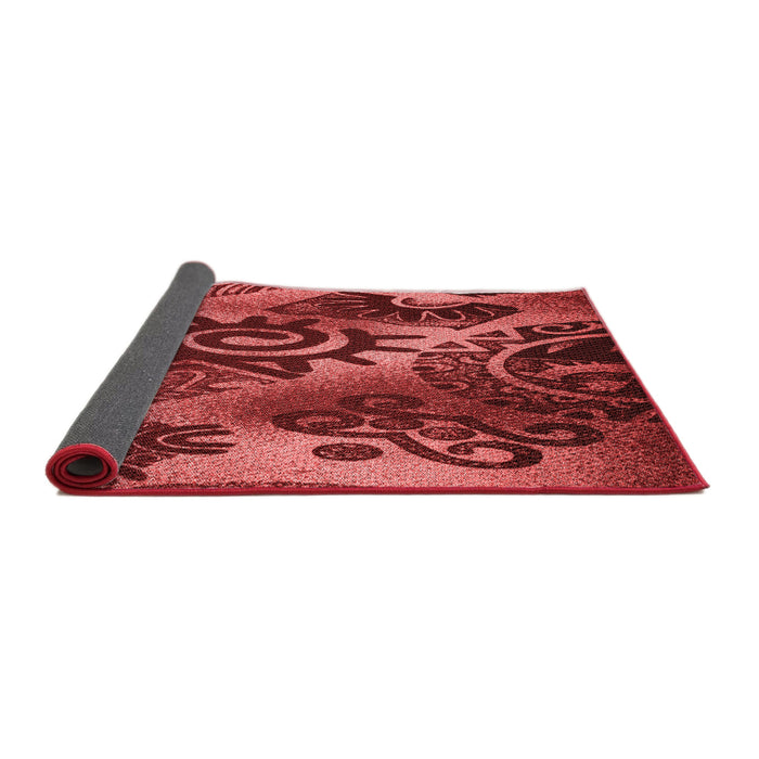 Thickness of Patterned Red Rug, pat1100rd