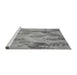 Sideview of Machine Washable Transitional Cloud Gray Rug, wshpat1101gry