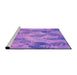 Sideview of Machine Washable Transitional Violet Purple Rug, wshpat1101pur