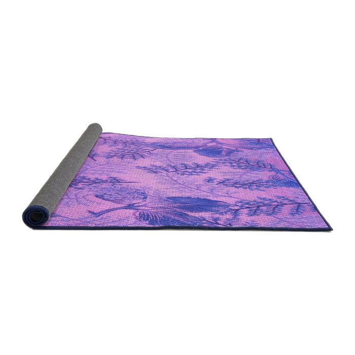Thickness of Patterned Violet Purple Rug, pat1101pur