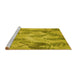 Sideview of Machine Washable Transitional Dark Golden Brown Rug, wshpat1101yw