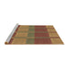 Sideview of Machine Washable Transitional Saddle Brown Rug, wshpat1102brn