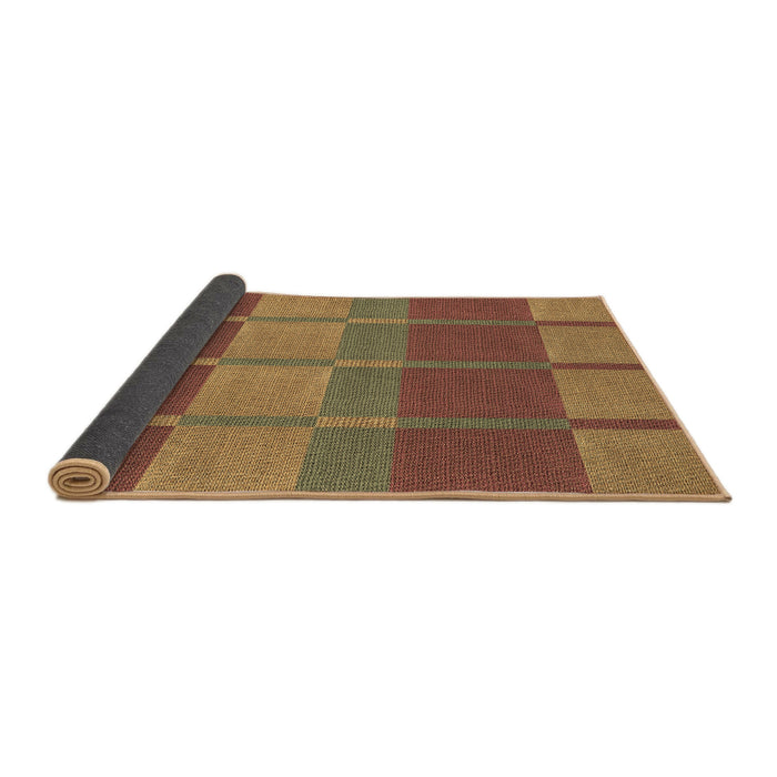 Thickness of Patterned Saddle Brown Rug, pat1102brn