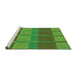 Sideview of Machine Washable Transitional Neon Green Rug, wshpat1102grn