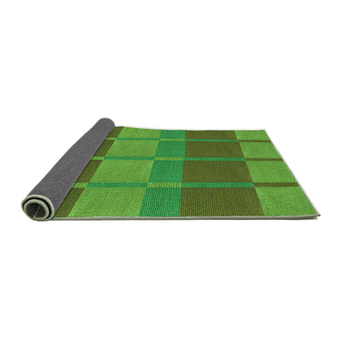 Thickness of Patterned Neon Green Rug, pat1102grn
