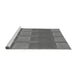 Sideview of Machine Washable Transitional Grey Gray Rug, wshpat1102gry