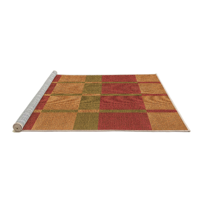 Sideview of Machine Washable Transitional Orange Rug, wshpat1102org