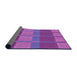 Thickness of Patterned Dark Orchid Purple Rug, pat1102pur
