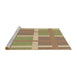 Sideview of Machine Washable Transitional Copper Brown Rug, wshpat1103brn