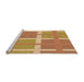 Sideview of Machine Washable Transitional Orange Rug, wshpat1103org