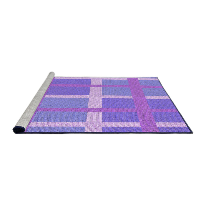 Sideview of Machine Washable Transitional Bright Lilac Purple Rug, wshpat1103pur