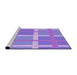 Sideview of Machine Washable Transitional Bright Lilac Purple Rug, wshpat1103pur