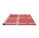 Sideview of Machine Washable Transitional Ruby Red Rug, wshpat1103rd