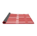 Thickness of Patterned Ruby Red Rug, pat1103rd