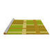 Sideview of Machine Washable Transitional Dark Golden Brown Rug, wshpat1103yw