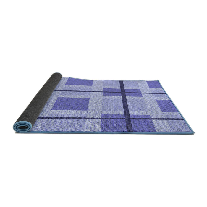 Thickness of Patterned Blue Rug, pat1104blu