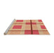 Sideview of Machine Washable Transitional Yellow Rug, wshpat1104org