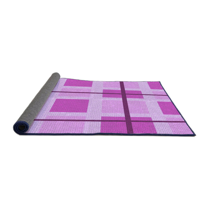 Thickness of Patterned Pastel Purple Pink Rug, pat1104pur
