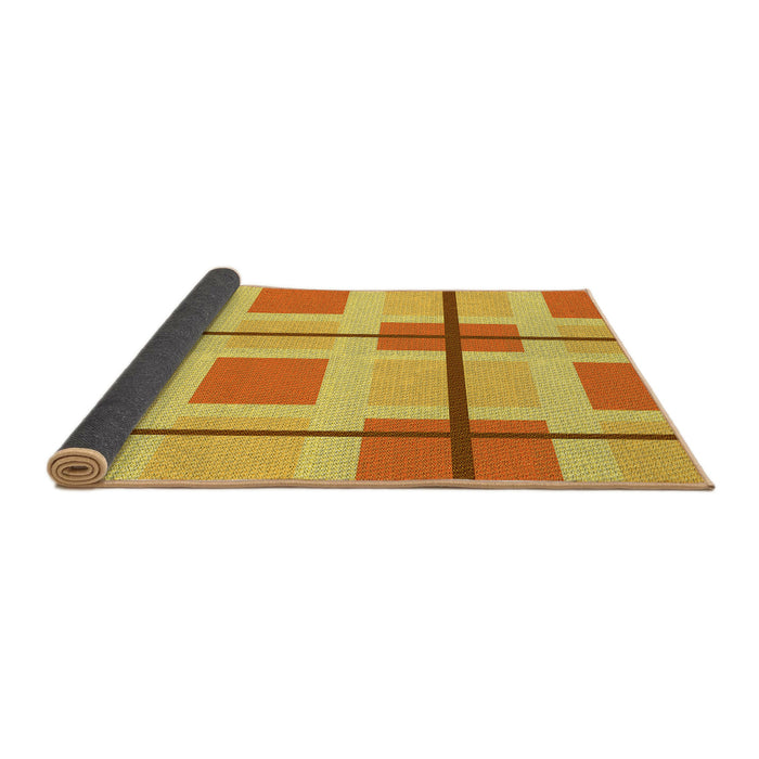 Thickness of Patterned Bright Gold Yellow Rug, pat1104yw