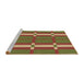 Sideview of Machine Washable Transitional Mahogany Brown Rug, wshpat1105brn