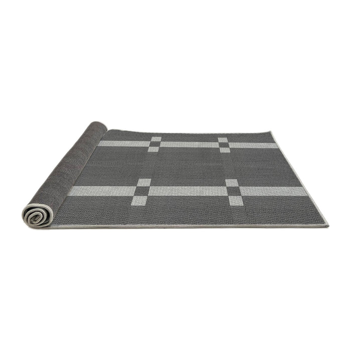 Thickness of Patterned Gunmetal Gray Rug, pat1105gry