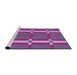 Sideview of Machine Washable Transitional Purple Rug, wshpat1105pur